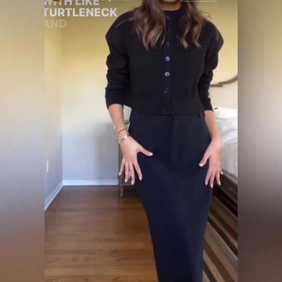 Zara shoulder pad knit cardigan - Picture 8 of 15